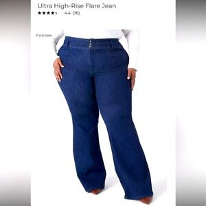 Lane Bryant Ultra High-Rise Flare Jean Size 24 Dark Denim
